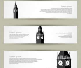 Banner of travel elements vector 02