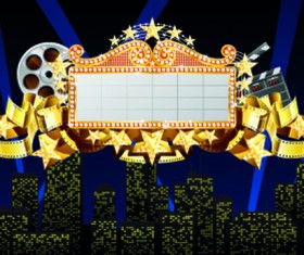 Cinema design elements vector 02