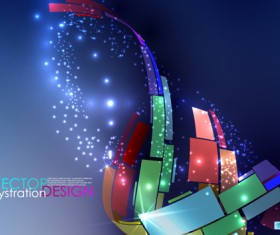 Blue dynamic Backgrounds Illustration 01