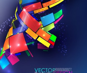 Blue dynamic Backgrounds Illustration 03