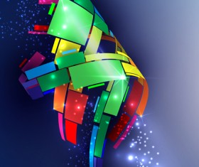 Blue dynamic Backgrounds Illustration 04