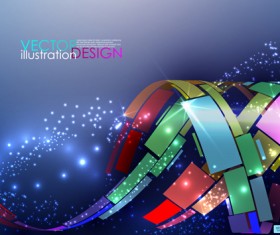 Blue dynamic Backgrounds Illustration 05