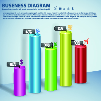 Modern Business diagram and infographic design vector 01