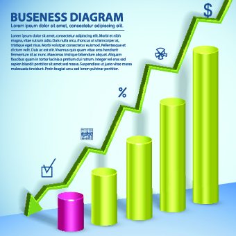 Modern Business diagram and infographic design vector 02