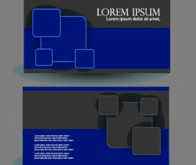 Blue Style Business cards design vector 01
