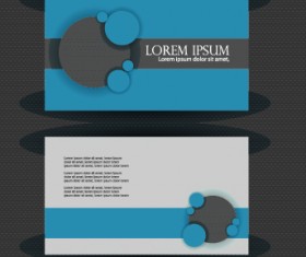 Blue Style Business cards design vector 02