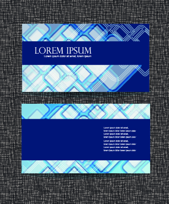 Blue Style Business cards design vector 03