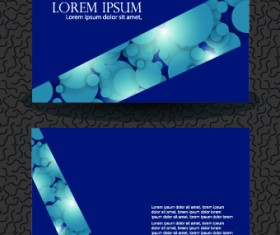 Blue Style Business cards design vector 04