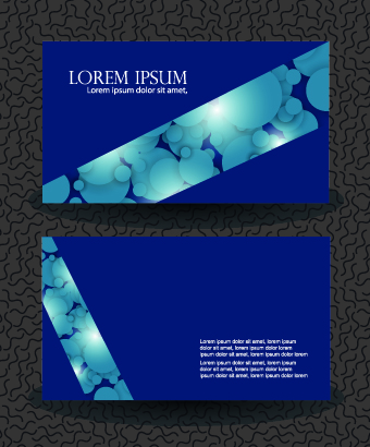 Blue Style Business cards design vector 04