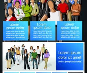 Business people vector template set 02