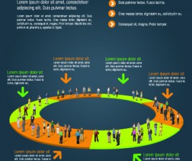 Business people vector template set 04