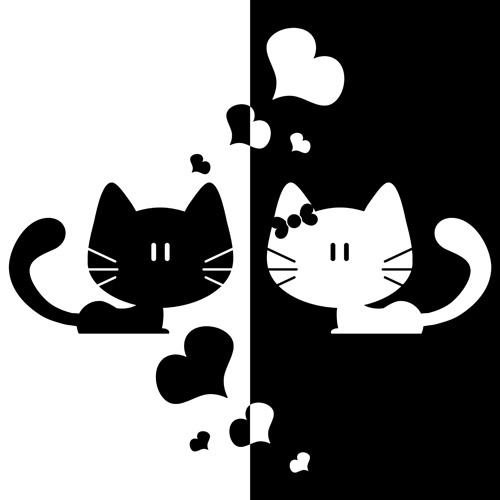 Cute kittens vector set 02