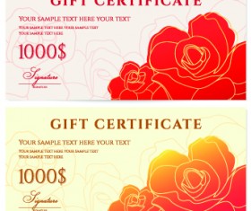 Certificate coupon design template vector 01