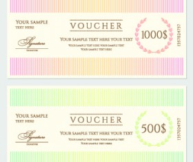 Certificate coupon design template vector 05