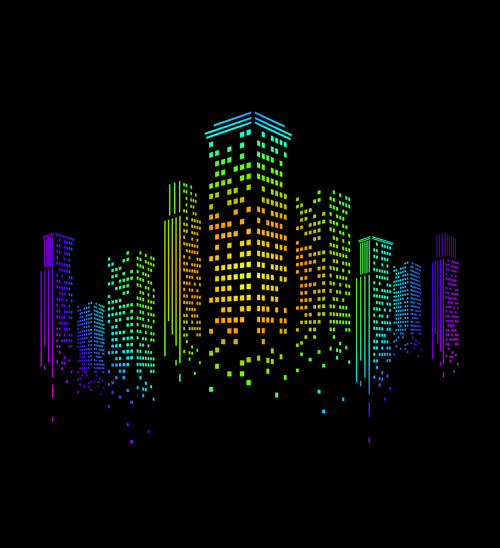 Creative City vector Backgrounds 02