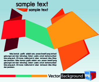 Colored Origami vector backgrounds 02
