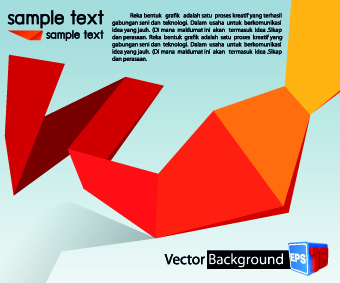 Colored Origami vector backgrounds 03