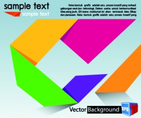 Colored Origami vector backgrounds 04
