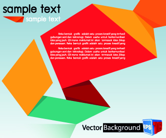 Colored Origami vector backgrounds 05