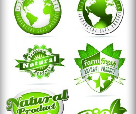 Vector Eco Labels set 01