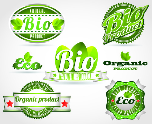 Vector Eco Labels set 02