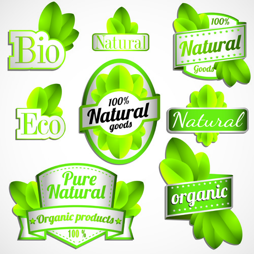 Vector Eco Labels set 03