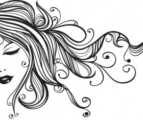 Vector Fashion girls design elements 05