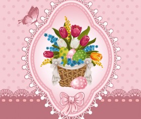 Vector Flower elements backgrounds 01