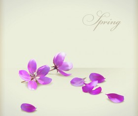 Pink Flowers Cards vector 04