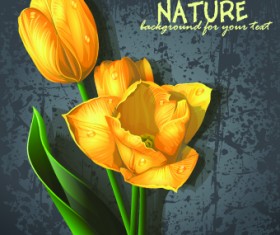 Vintage Flowers illustration vector 04