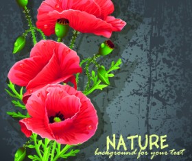 Vintage Flowers illustration vector 05