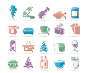 Elements of Food icons set 01