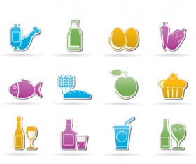 Elements of Food icons set 02