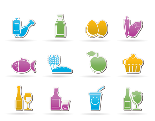 Elements of Food icons set 02