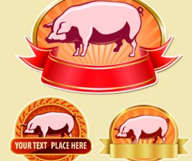 Vintage Food labels vectors 01