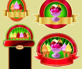 Vintage Food labels vectors 03