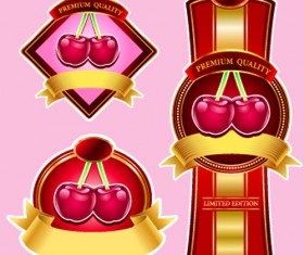 Vintage Food labels vectors 05