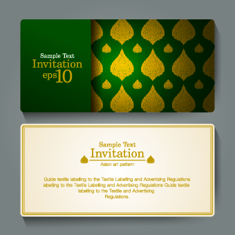 Vector Gift cards design set 03
