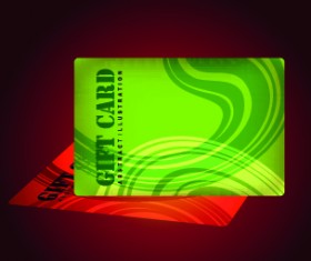 Vector Gift cards design set 05