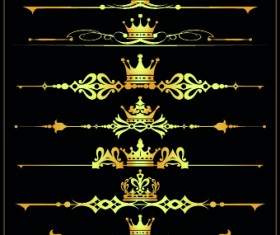 Gold calligraphic decor vector 03