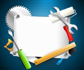 Hand Tools vector backgrounds 01
