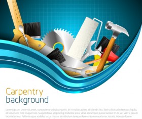 Hand Tools vector backgrounds 04