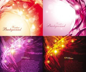 Glare striped background vector set