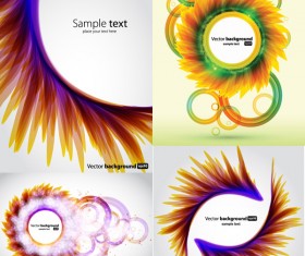 Colorful petals backgrounds vector material