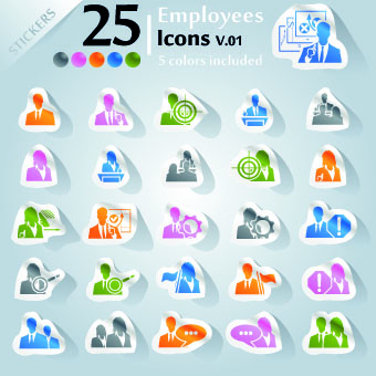 Icons stickers vector 14
