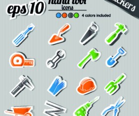 Icons stickers vector 03