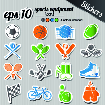 Icons stickers vector 04