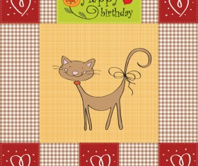 Cute Kid card design vector 01