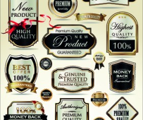 Vintage Label food vector 01