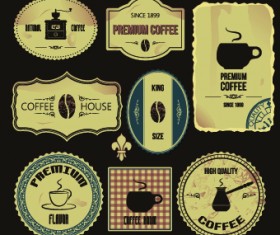 Vintage Label food vector 03